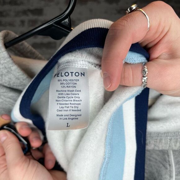 Peloton | women gray full zip hoodie - Picture 2 of 8